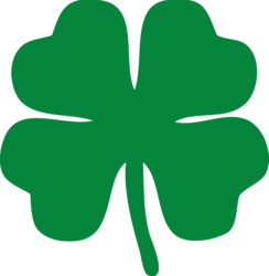 Four Leaf Clover Laptop Sticker